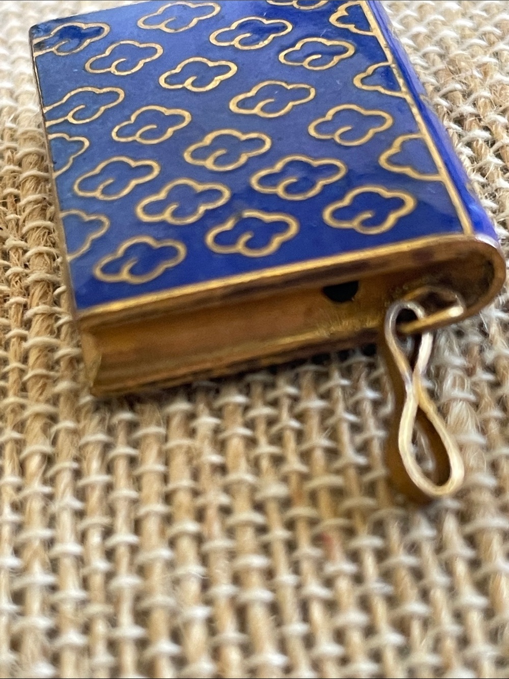 Cloisonné Enamel and Brass Pendant Vintage - Picture 4 of 8